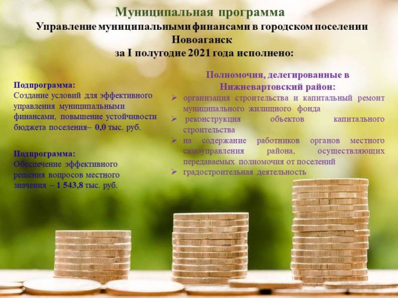 Отчет об исполнении бюджета городского поселения    Новоаганск   за  I полугодие  2021 года